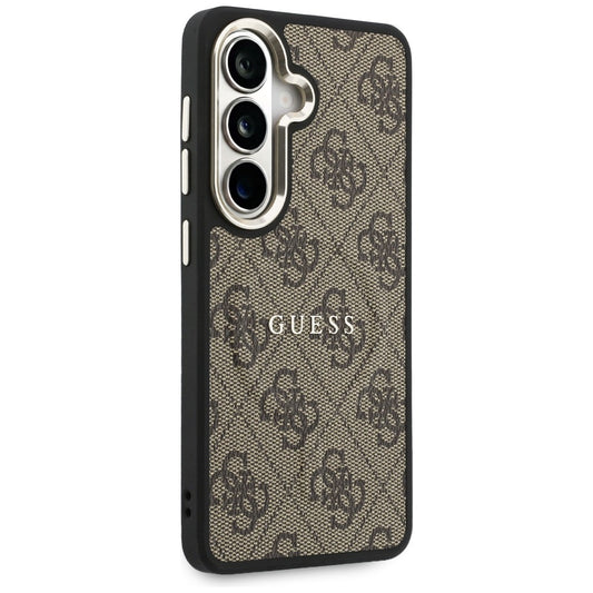Custodia MagSafe per Samsung Galaxy S26 Plus S947, Guess, 4G Embossed Ring, Marrone