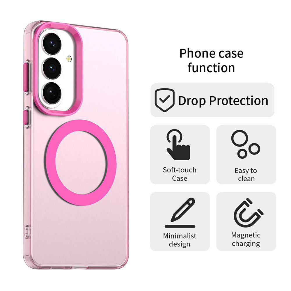 Custodia MagSafe per Samsung Galaxy S26 Plus S947, Techsuit, CandyCase, Rosa