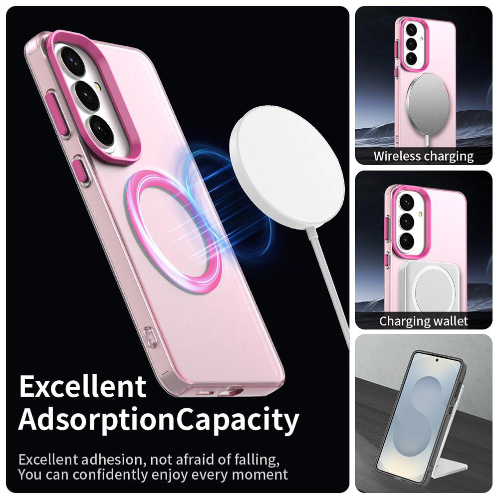 Custodia MagSafe per Samsung Galaxy S26 Plus S947, Techsuit, CandyCase, Rosa