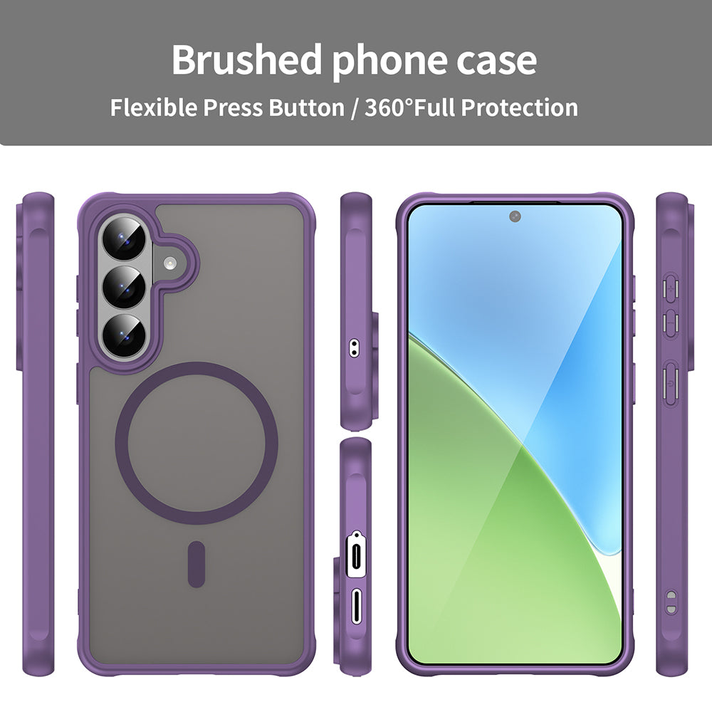 Custodia MagSafe per Samsung Galaxy S26 Plus S947, Techsuit, HaloFrost II, Viola