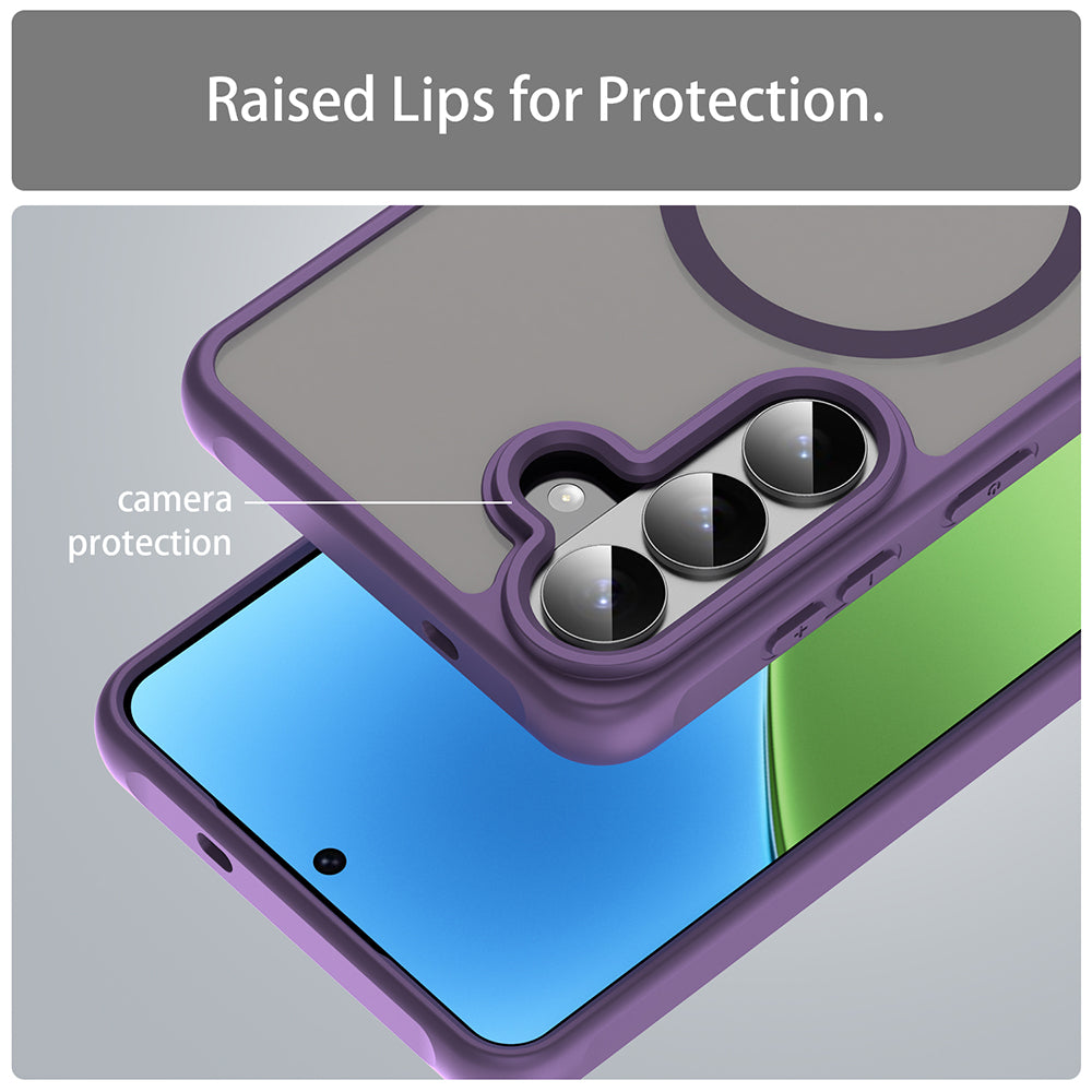 Custodia MagSafe per Samsung Galaxy S26 Plus S947, Techsuit, HaloFrost II, Viola