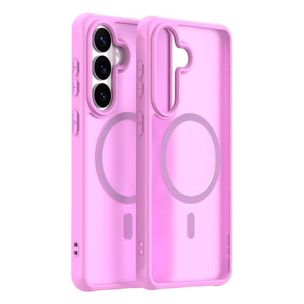 Custodia MagSafe per Samsung Galaxy S26 Plus S947, Techsuit, HaloFrost II, Rosa