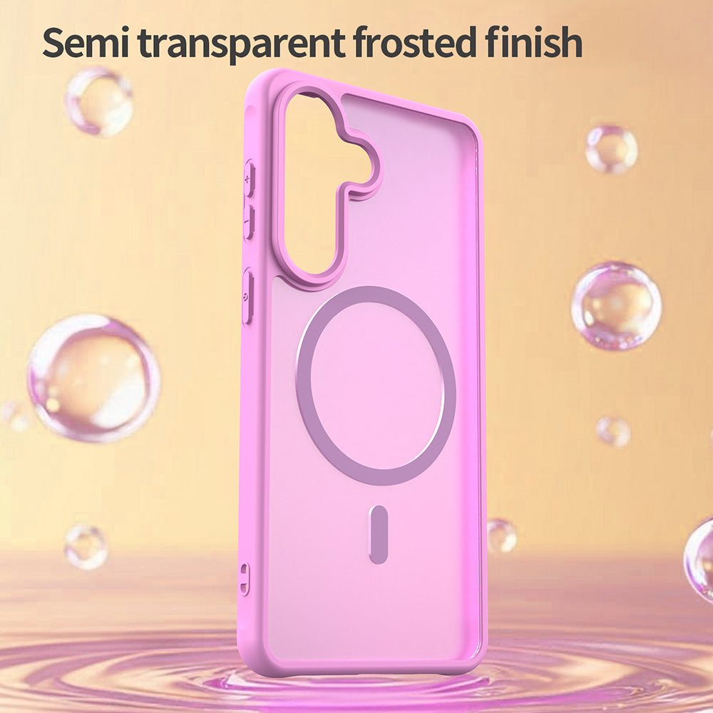 Custodia MagSafe per Samsung Galaxy S26 Plus S947, Techsuit, HaloFrost II, Rosa