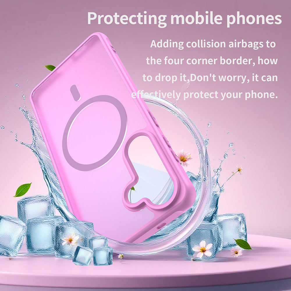 Custodia MagSafe per Samsung Galaxy S26 Plus S947, Techsuit, HaloFrost II, Rosa
