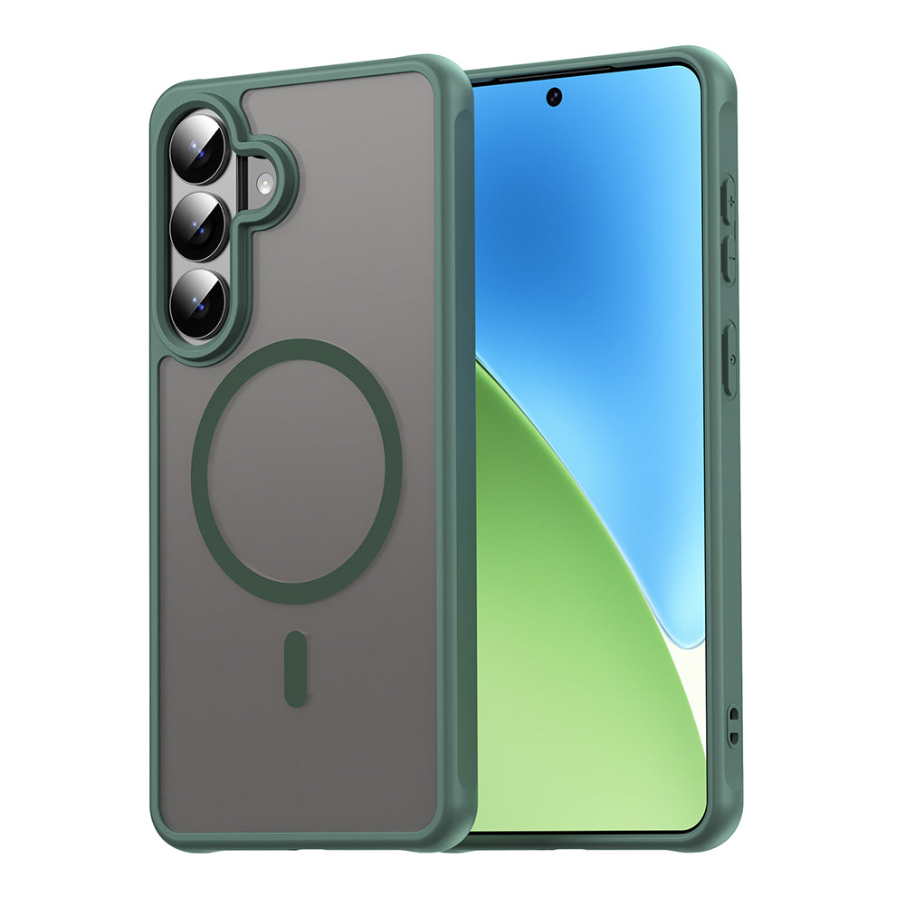 Custodia MagSafe per Samsung Galaxy S26 Plus S947, Techsuit, HaloFrost II, Verde