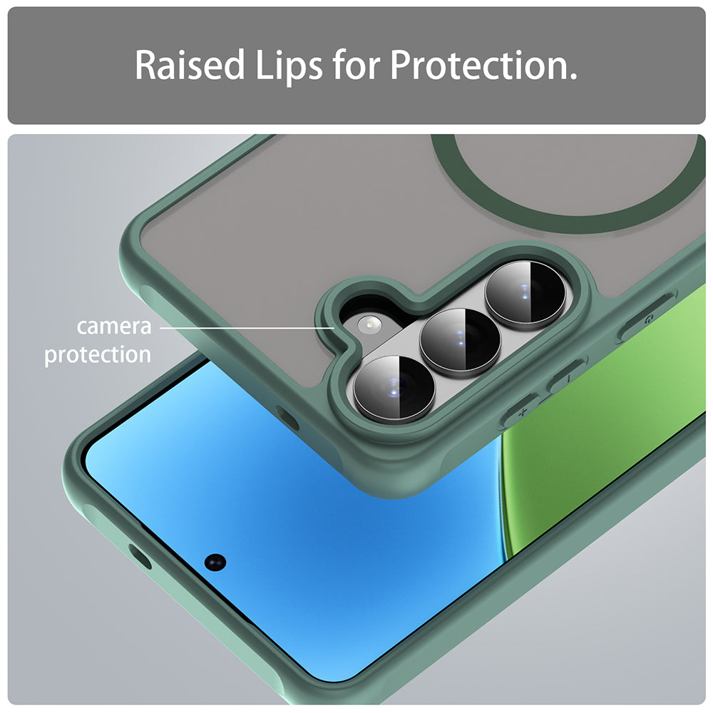 Custodia MagSafe per Samsung Galaxy S26 Plus S947, Techsuit, HaloFrost II, Verde