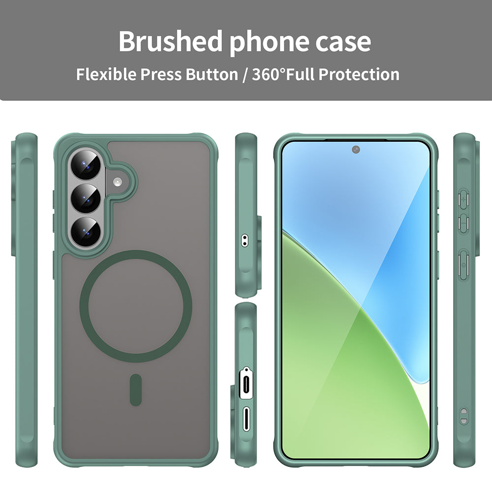 Custodia MagSafe per Samsung Galaxy S26 Plus S947, Techsuit, HaloFrost II, Verde