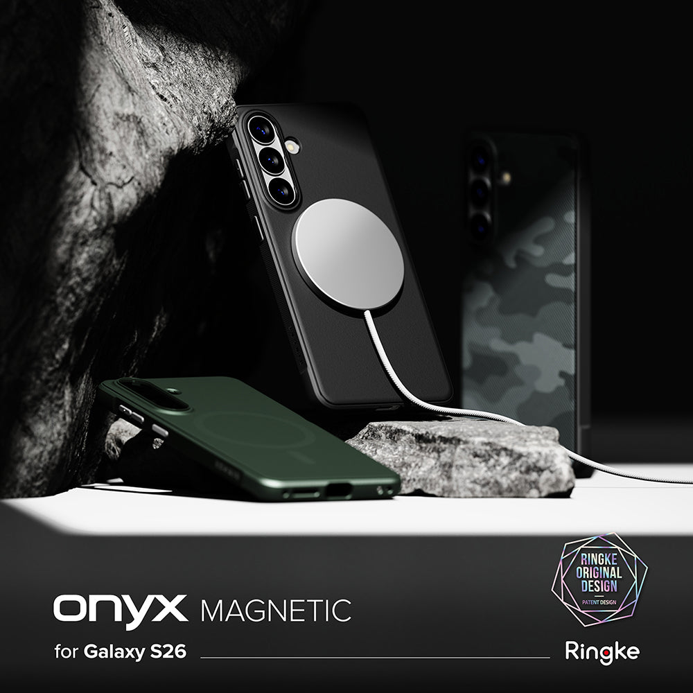 Custodia MagSafe per Samsung Galaxy S26, Ringke, Onyx, Nera