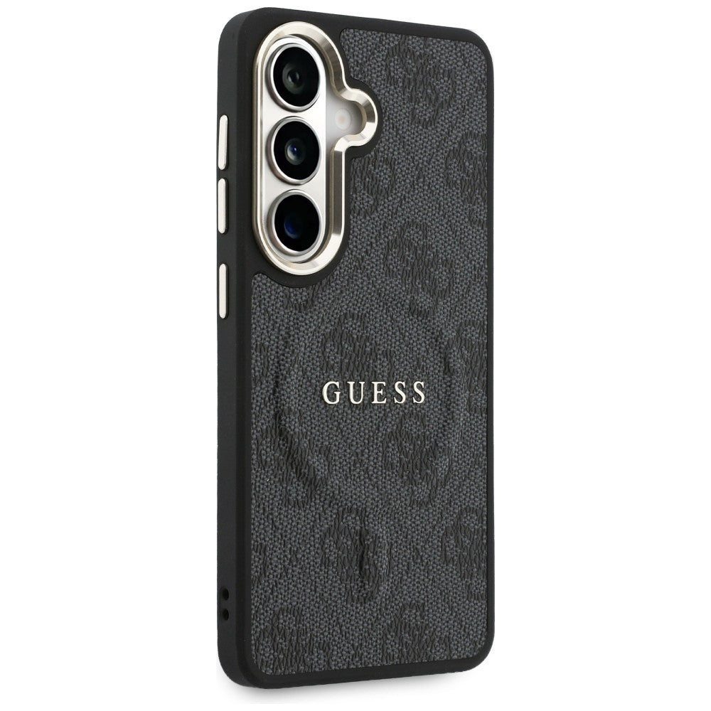 Custodia MagSafe per Samsung Galaxy S26 S942, Guess, 4G Embossed Ring, Nera