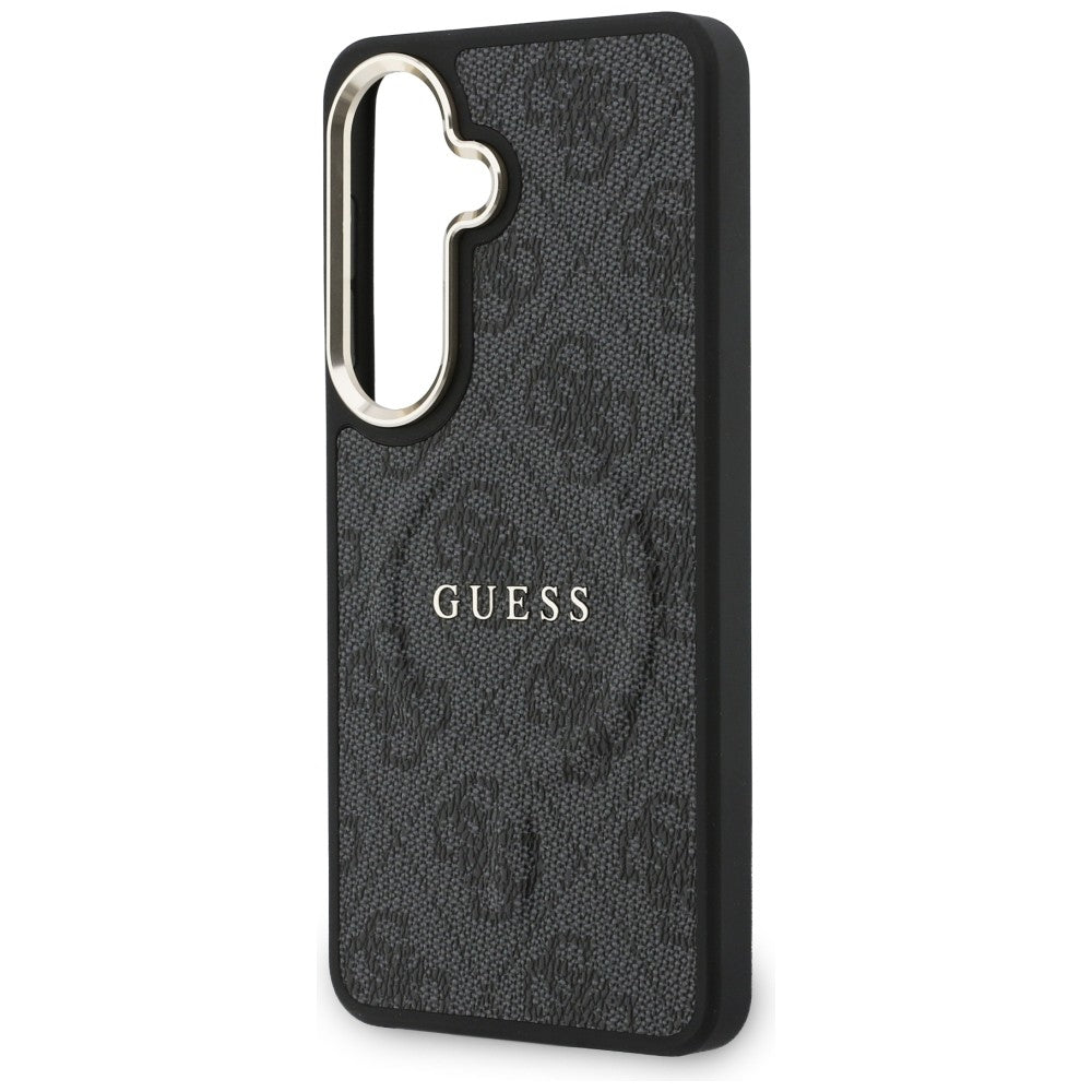 Custodia MagSafe per Samsung Galaxy S26 S942, Guess, 4G Embossed Ring, Nera