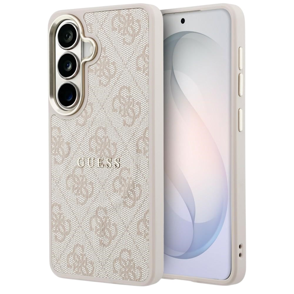 Custodia MagSafe per Samsung Galaxy S26 S942, Guess, 4G Embossed Ring, Rosa