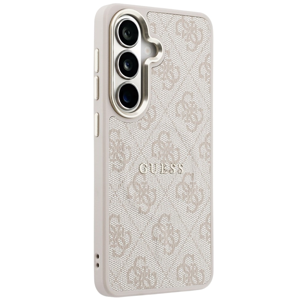 Custodia MagSafe per Samsung Galaxy S26 S942, Guess, 4G Embossed Ring, Rosa