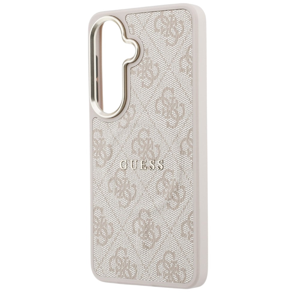 Custodia MagSafe per Samsung Galaxy S26 S942, Guess, 4G Embossed Ring, Rosa