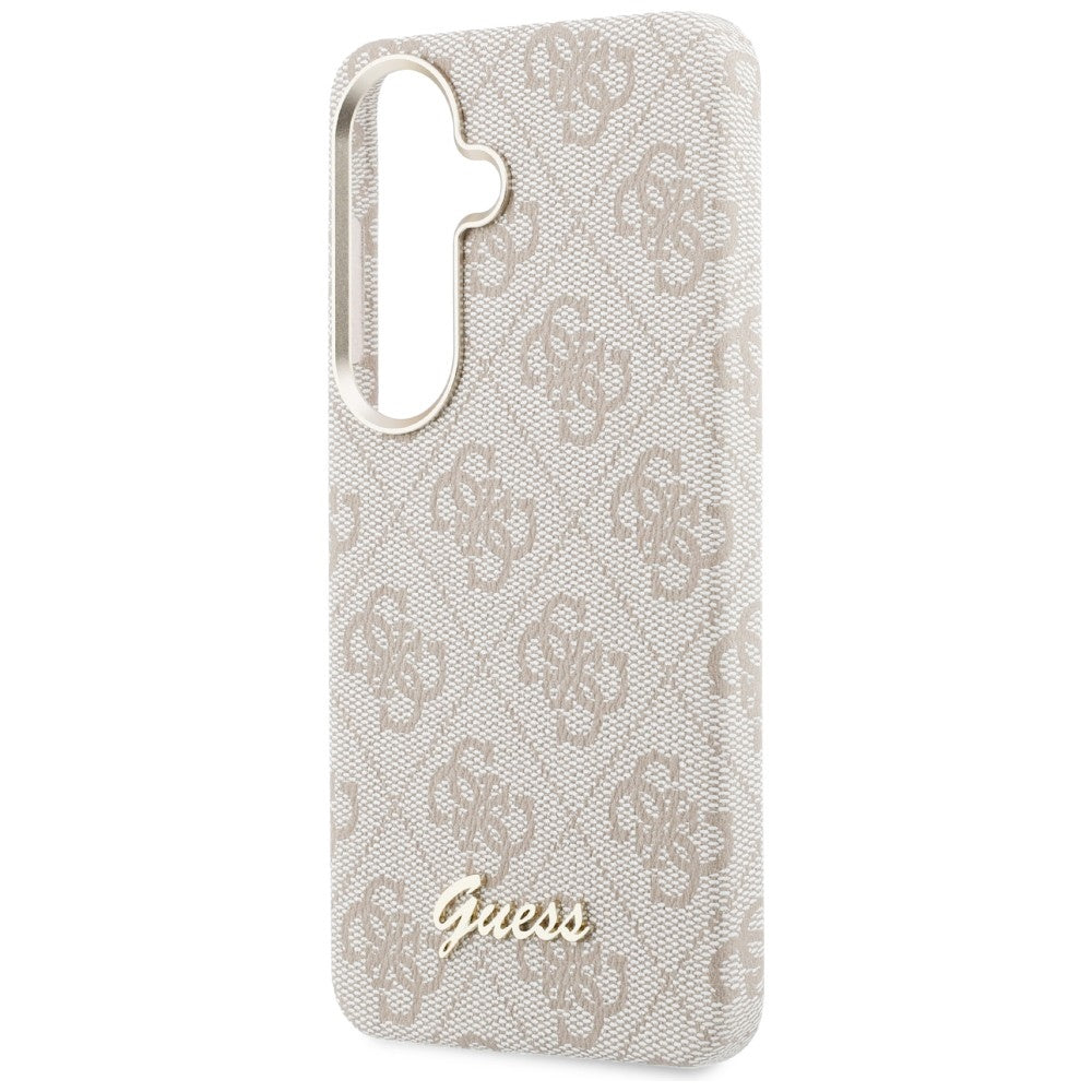 Custodia MagSafe per Samsung Galaxy S26 S942, Guess, 4G Script Logo, Rosa