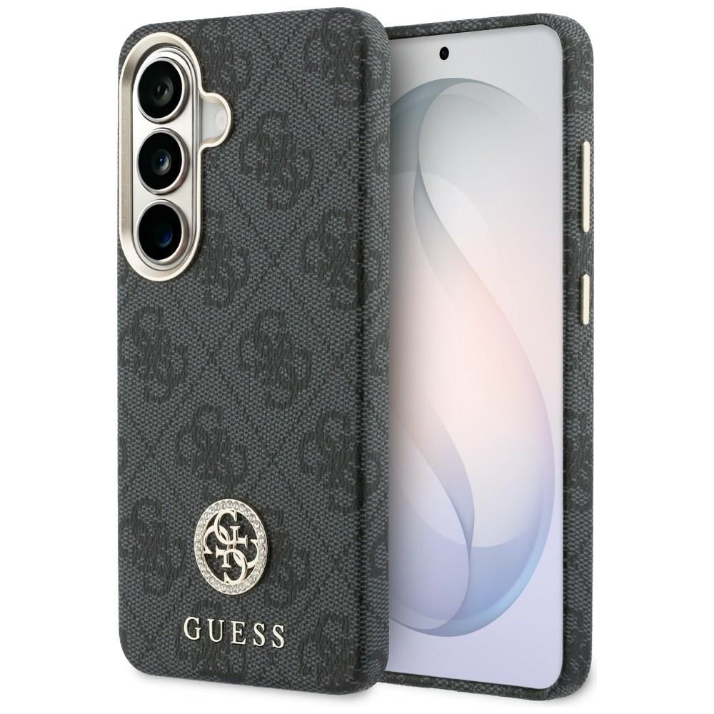 Custodia MagSafe per Samsung Galaxy S26 S942, Guess, Rhinestone Round Logo, Nera
