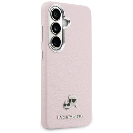 Custodia MagSafe per Samsung Galaxy S26 S942, Karl Lagerfeld, Karl & Choupette Head's Pin, Rosa