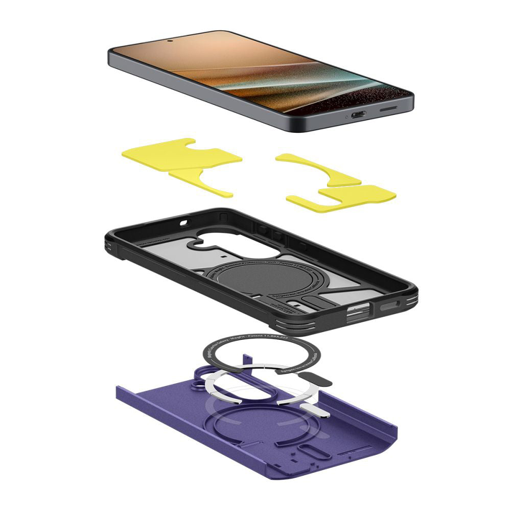 Custodia MagSafe per Samsung Galaxy S26 S942, Spigen, Tough Armor, Viola ACS11221
