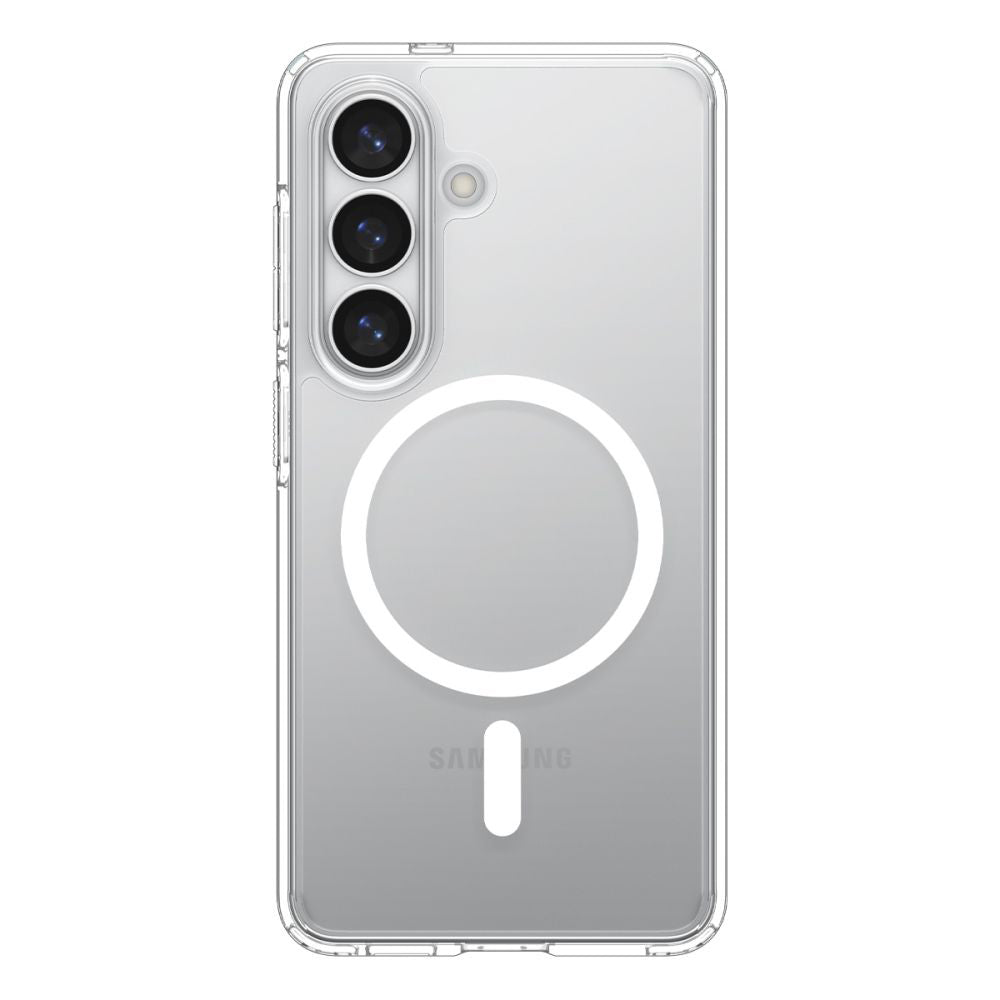 Custodia MagSafe per Samsung Galaxy S26 S942, Spigen, Ultra Hybrid, Trasparente Bianca ACS10734