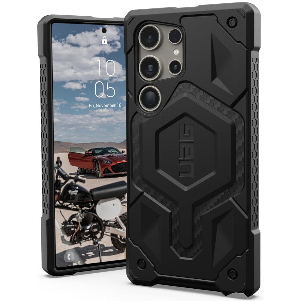 Custodia MagSafe per Samsung Galaxy S26 S942, Urban Armor Gear, Monarch Pro Carbon, nera