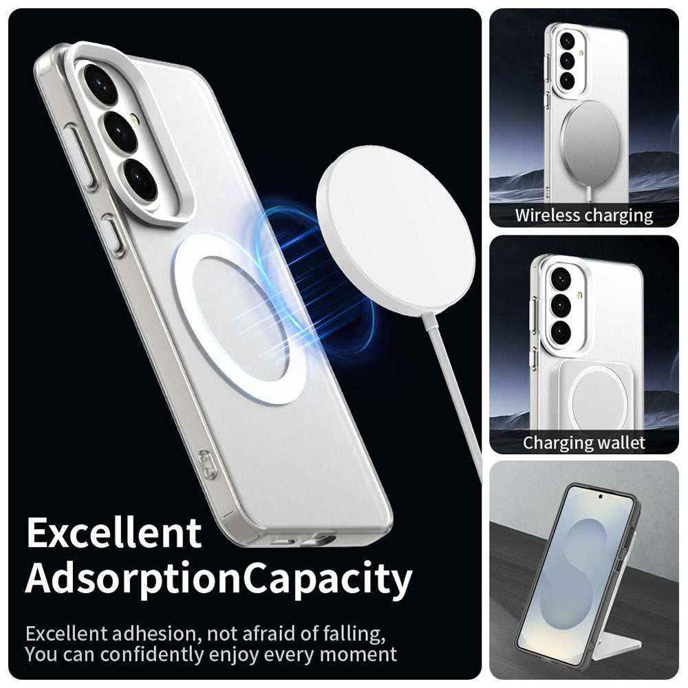 Custodia MagSafe per Samsung Galaxy S26 S942, Techsuit, CandyCase, Bianca