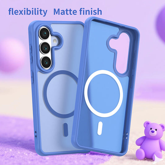 Custodia MagSafe per Samsung Galaxy S26, Techsuit, HaloFrost II, Blu