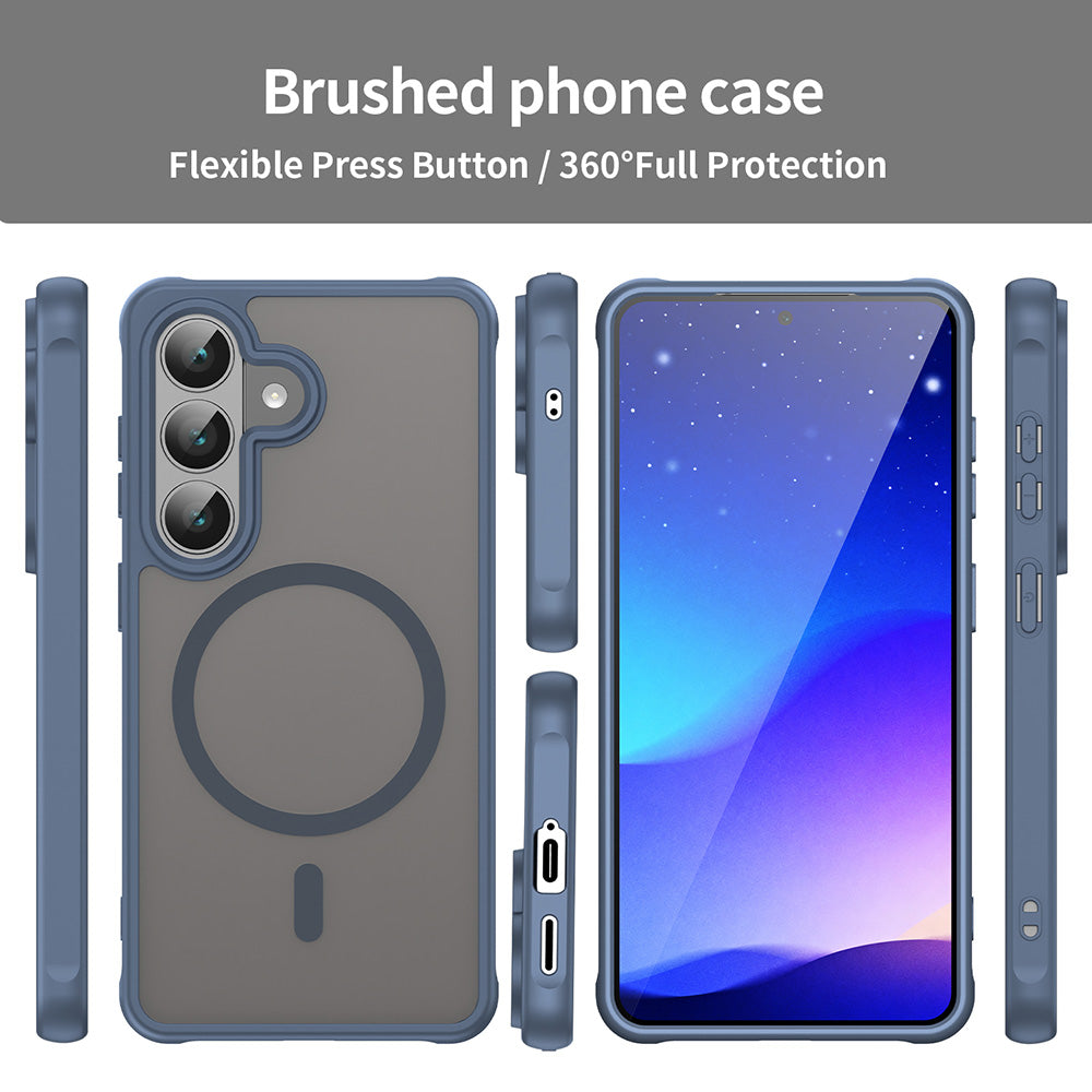 Custodia MagSafe per Samsung Galaxy S26 S942, Techsuit, HaloFrost II, Blu Navy