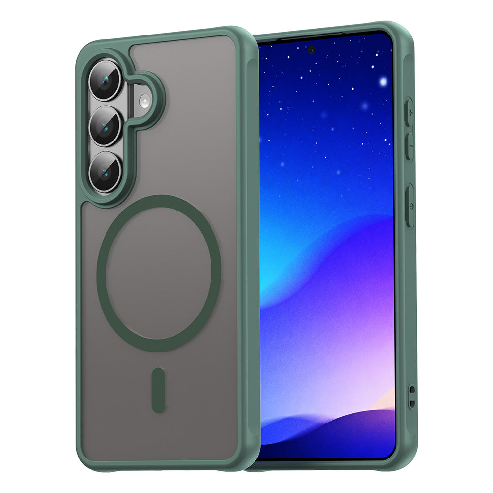 Custodia MagSafe per Samsung Galaxy S26 S942, Techsuit, HaloFrost II, Verde