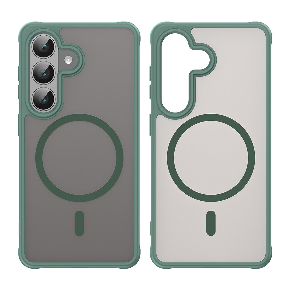 Custodia MagSafe per Samsung Galaxy S26 S942, Techsuit, HaloFrost II, Verde