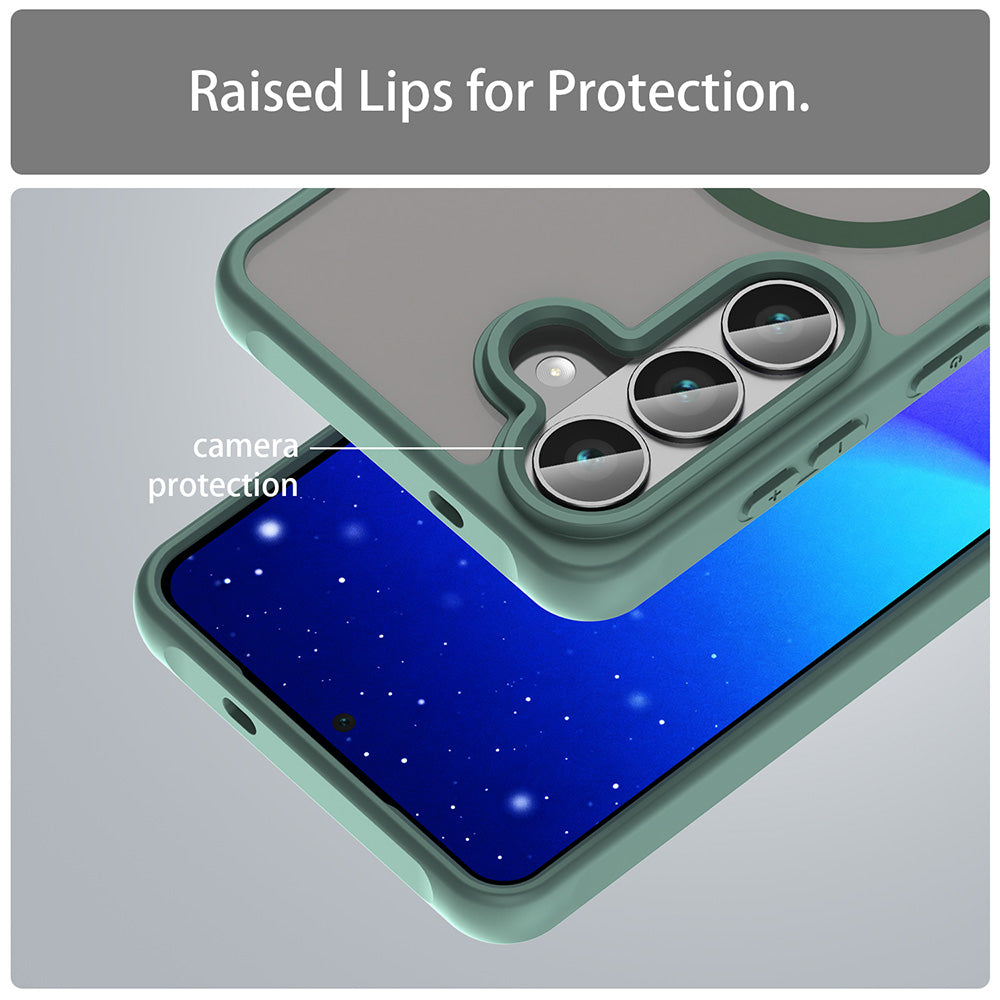 Custodia MagSafe per Samsung Galaxy S26 S942, Techsuit, HaloFrost II, Verde