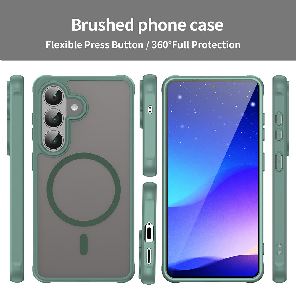 Custodia MagSafe per Samsung Galaxy S26 S942, Techsuit, HaloFrost II, Verde