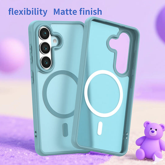 Custodia MagSafe per Samsung Galaxy S26, Techsuit, HaloFrost II, Verde Chiaro