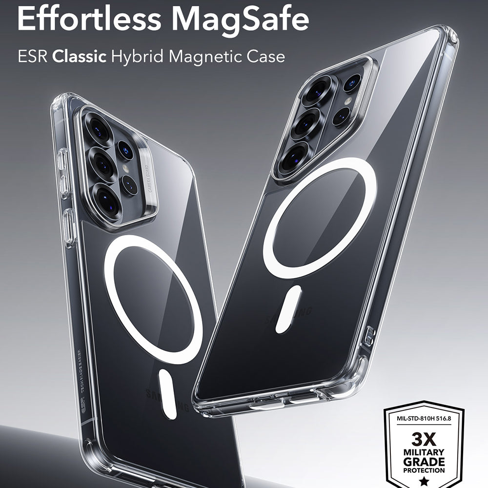 Custodia MagSafe per Samsung Galaxy S26 Ultra S948, ESR, Classic Hybrid, Trasparente
