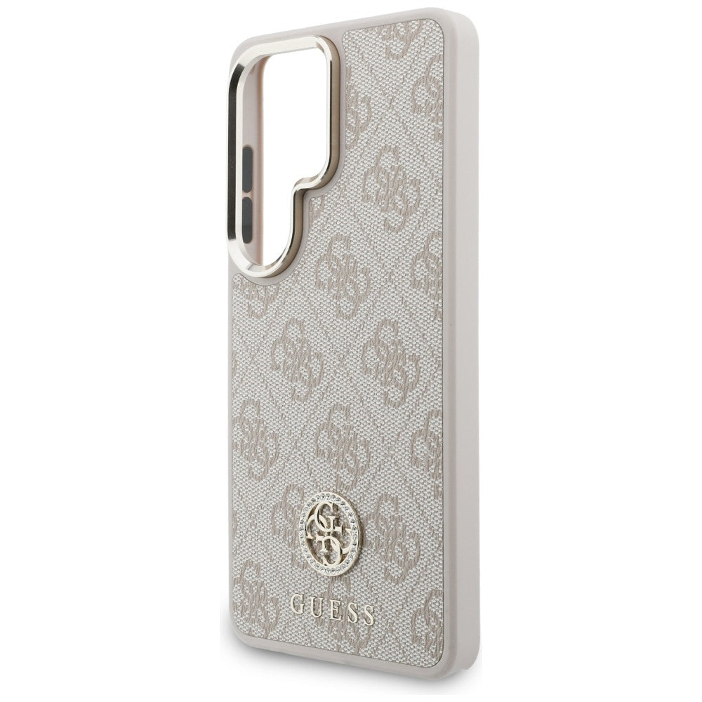 Custodia MagSafe per Samsung Galaxy S26 Ultra S948, GUESS, 4G Big Rhinestone Triangle Strap, Rosa