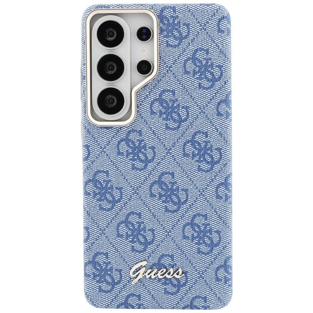 Custodia MagSafe per Samsung Galaxy S26 Ultra S948, Guess, 4G Script Logo, Blu