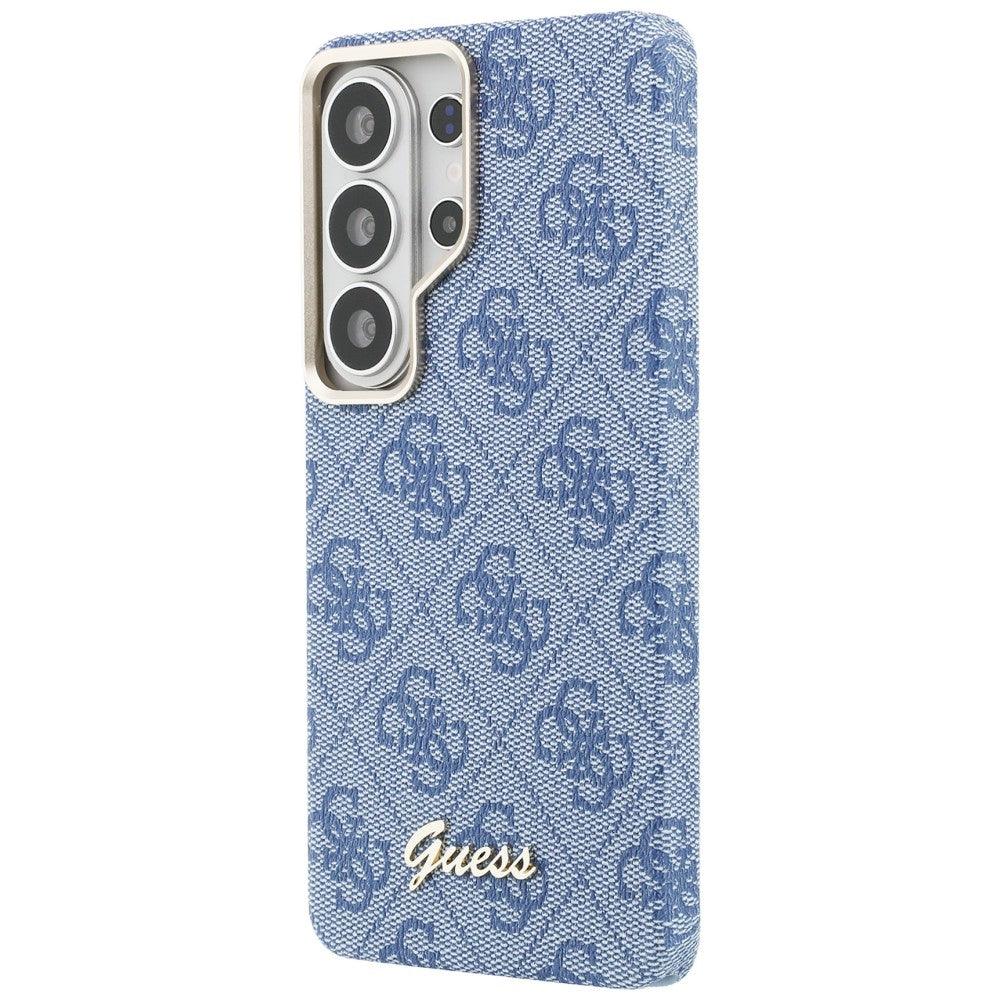 Custodia MagSafe per Samsung Galaxy S26 Ultra S948, Guess, 4G Script Logo, Blu