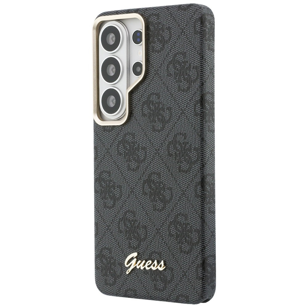 Custodia MagSafe per Samsung Galaxy S26 Ultra S948, Guess, 4G Script Logo, Nera