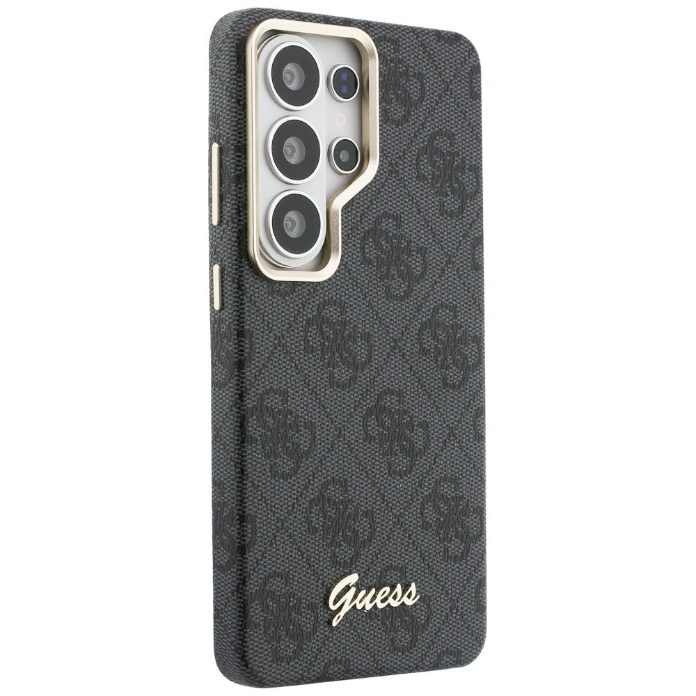 Custodia MagSafe per Samsung Galaxy S26 Ultra S948, Guess, 4G Script Logo, Nera