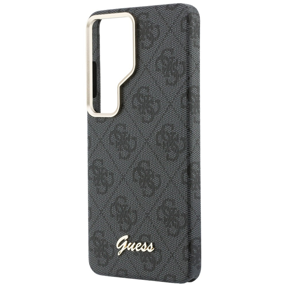 Custodia MagSafe per Samsung Galaxy S26 Ultra S948, Guess, 4G Script Logo, Nera