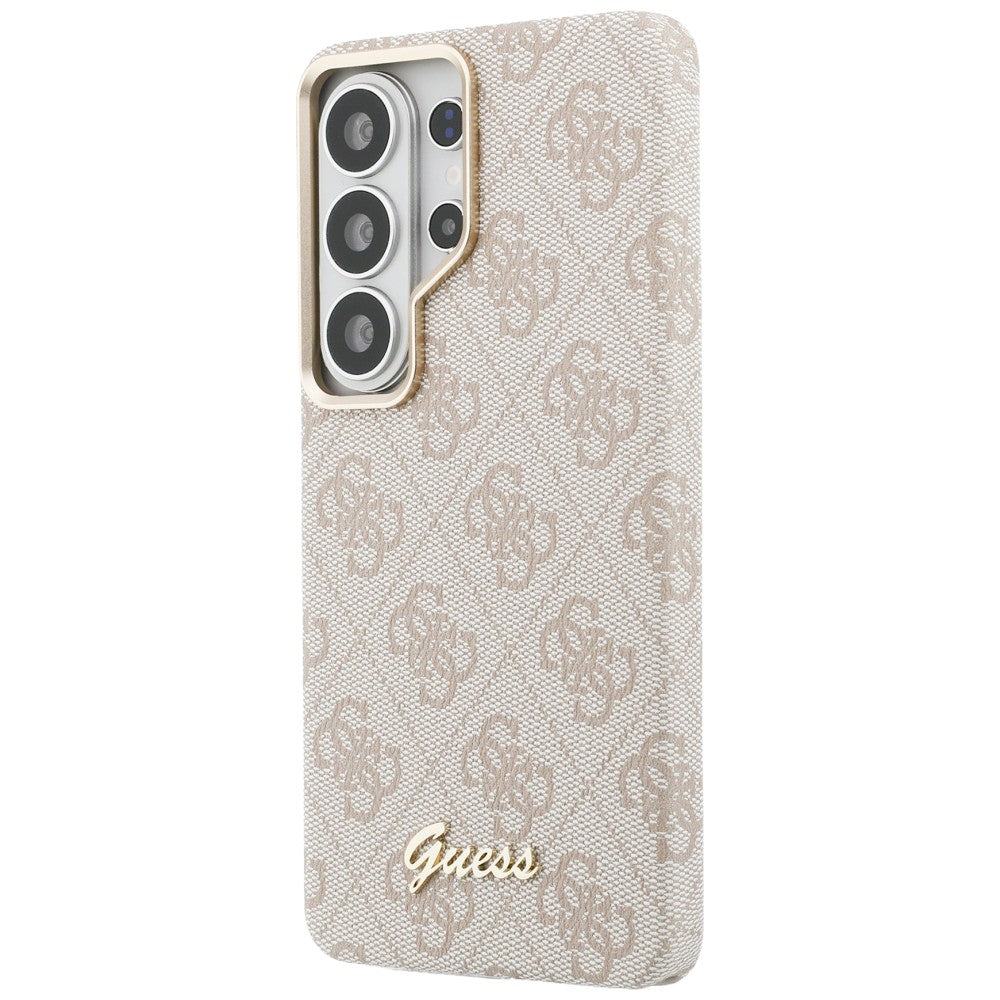 Custodia MagSafe per Samsung Galaxy S26 Ultra S948, Guess, 4G Script Logo, Rosa