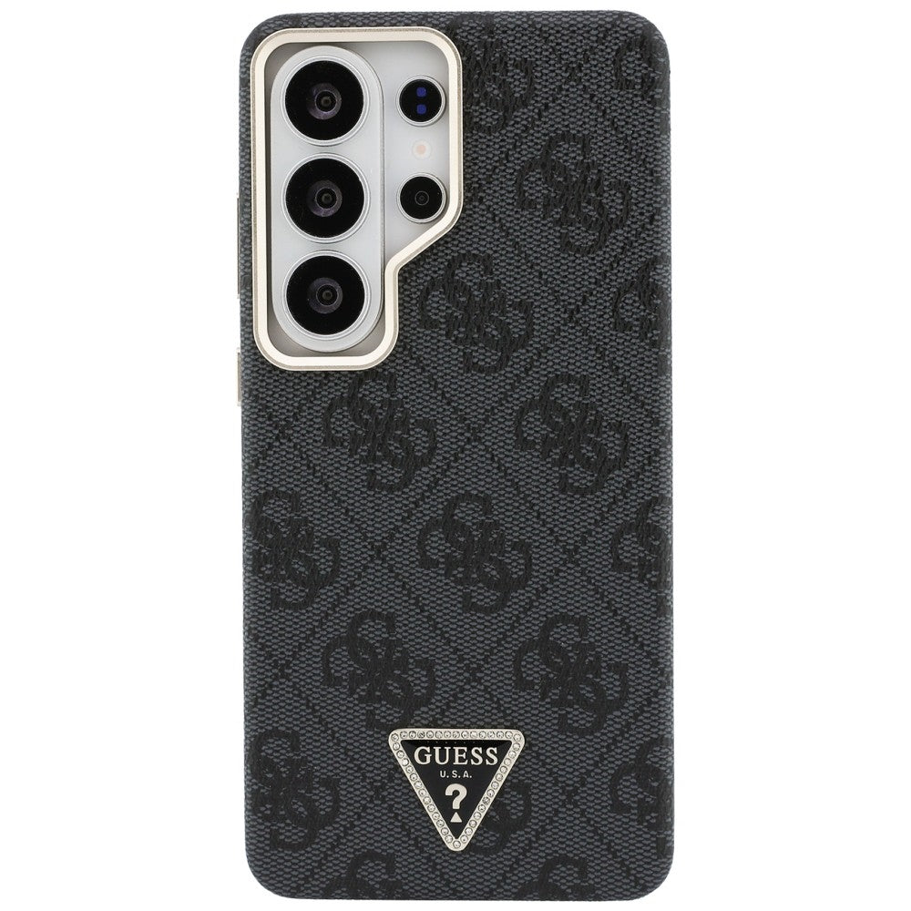 Custodia MagSafe per Samsung Galaxy S26 Ultra S948, Guess, Logo Triangolo 4G, Nera