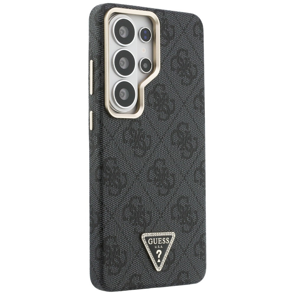 Custodia MagSafe per Samsung Galaxy S26 Ultra S948, Guess, Logo Triangolo 4G, Nera