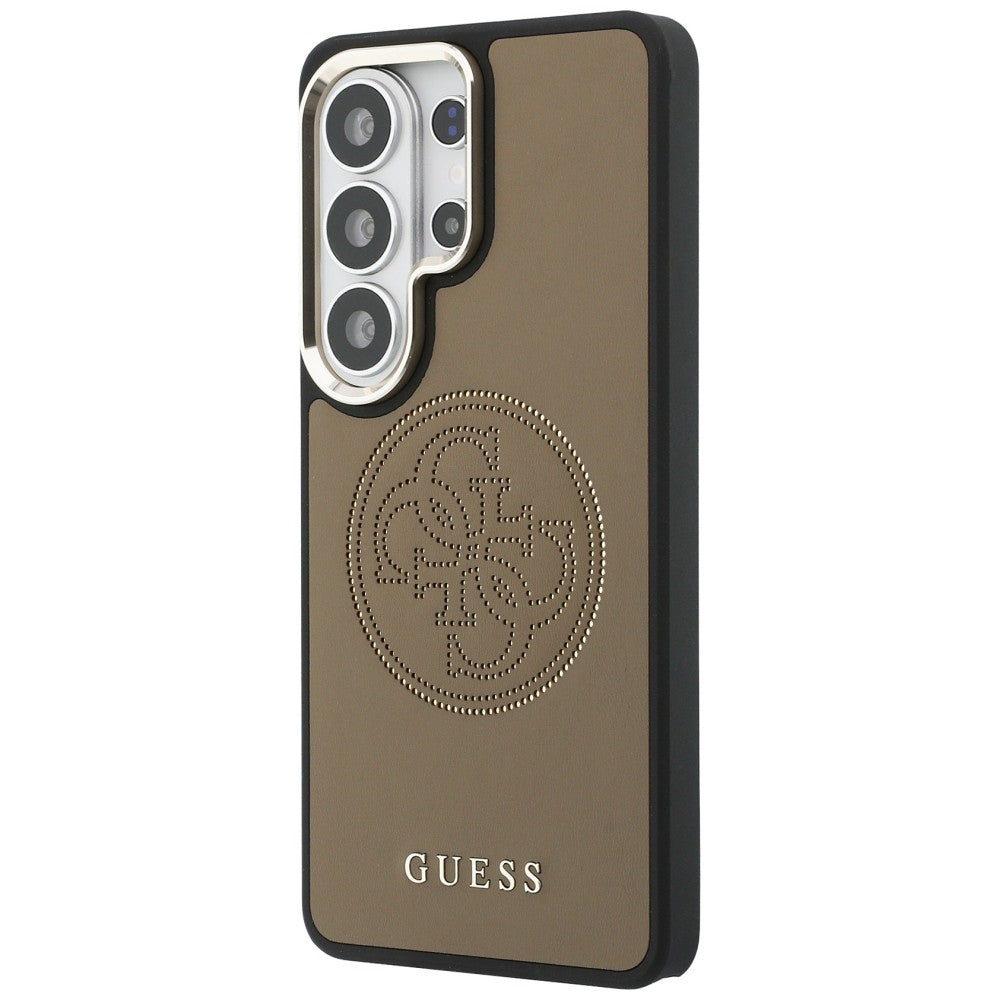 Custodia MagSafe per Samsung Galaxy S26 Ultra S948, Guess, Logo Perforato, Marrone