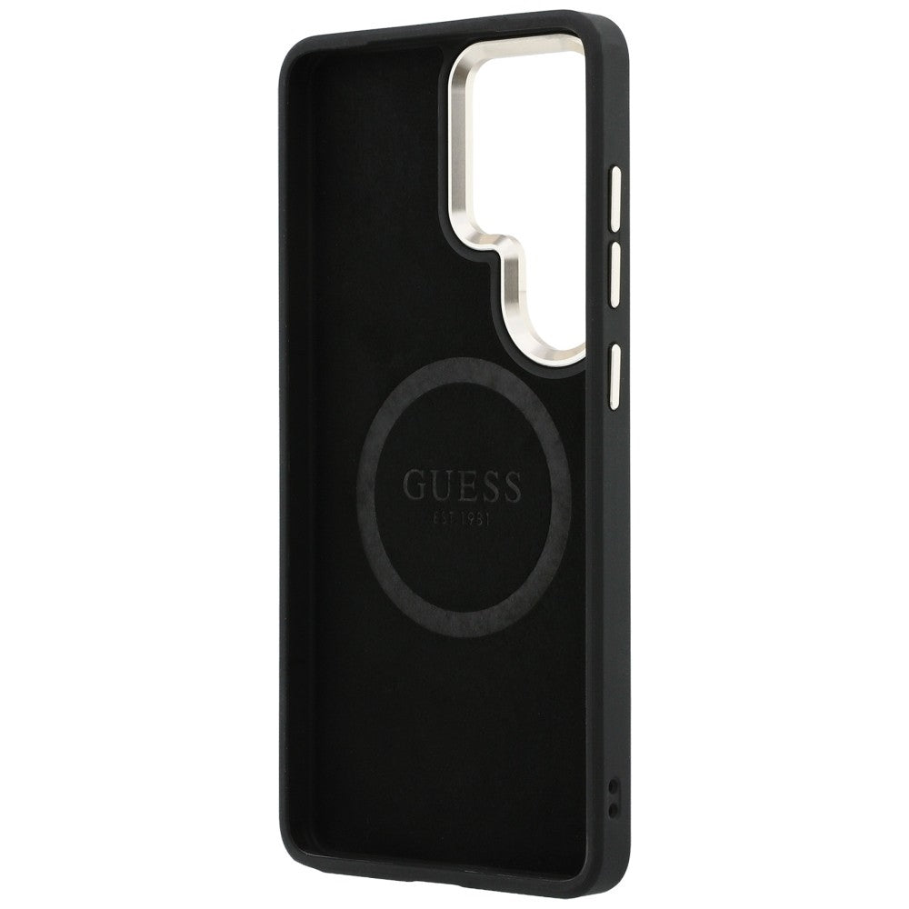 Custodia MagSafe per Samsung Galaxy S26 Ultra S948, Guess, Logo Perforato, Marrone