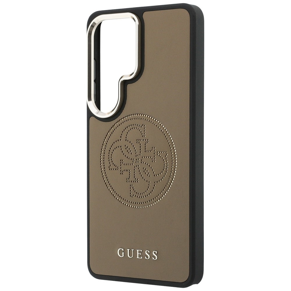 Custodia MagSafe per Samsung Galaxy S26 Ultra S948, Guess, Logo Perforato, Marrone