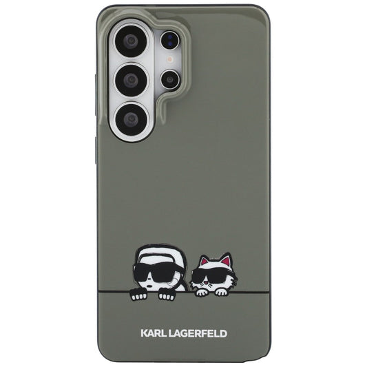Custodia MagSafe per Samsung Galaxy S26 Ultra S948, Karl Lagerfeld, IML Karl & Choupette Peekaboo Logo, Nera