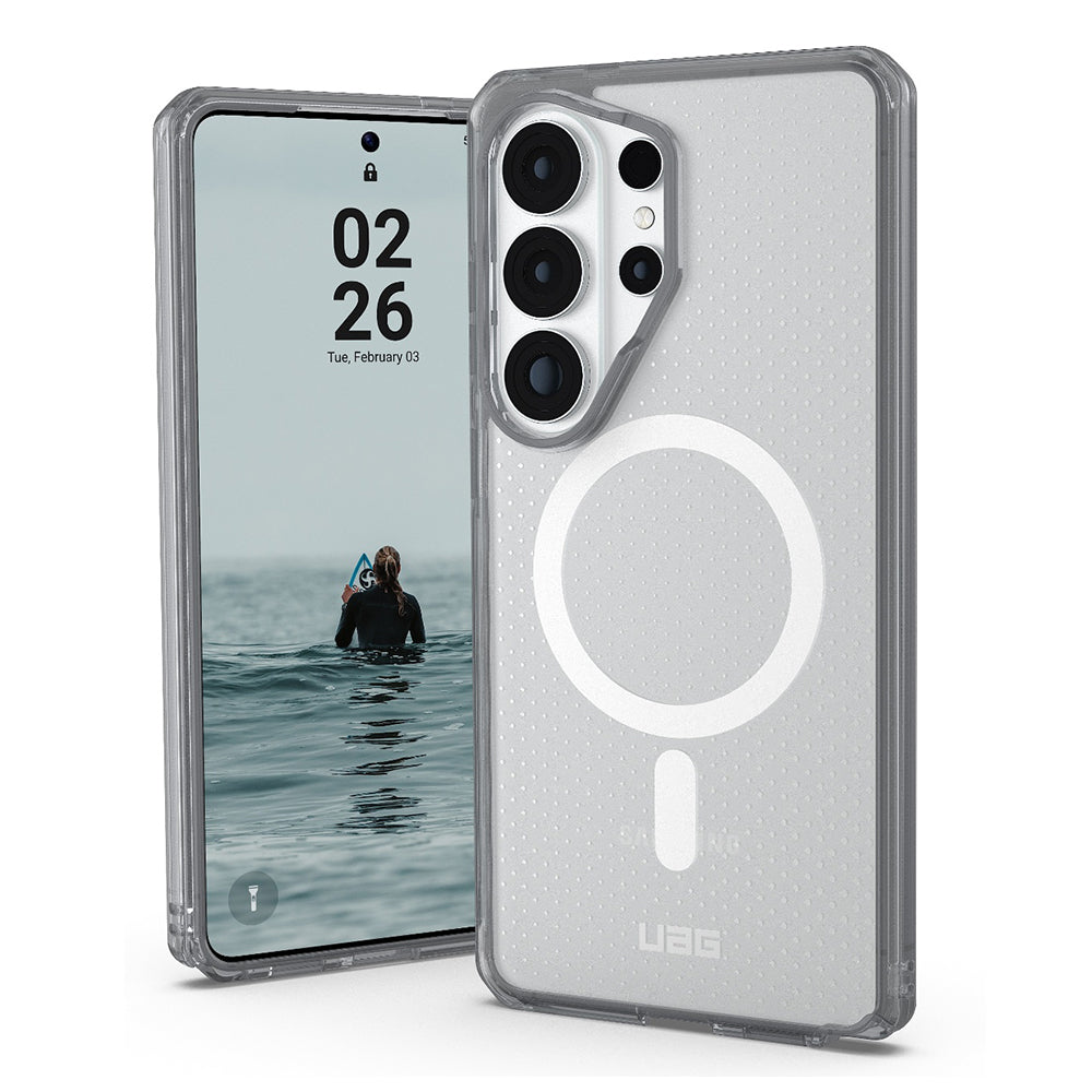 Custodia MagSafe per Samsung Galaxy S26 Ultra S948, Urban Armor Gear, Dot, Trasparente Grigia