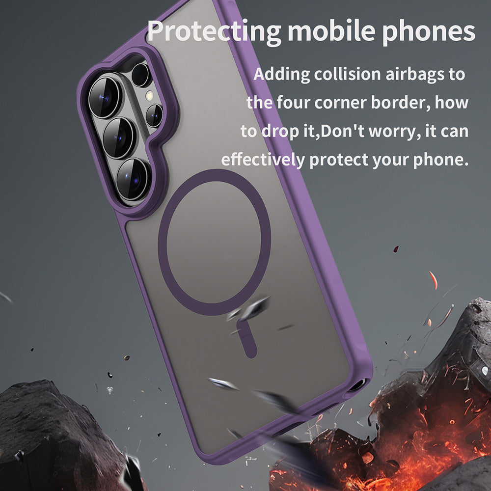 Custodia MagSafe per Samsung Galaxy S26 Ultra S948, Techsuit, HaloFrost II, Viola