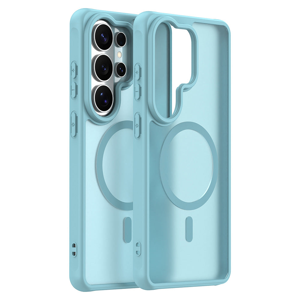 Custodia MagSafe per Samsung Galaxy S26 Ultra S948, Techsuit, HaloFrost II, Verde Chiaro