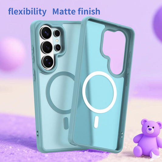 Custodia MagSafe per Samsung Galaxy S26 Ultra, Techsuit, HaloFrost II, Verde Chiaro