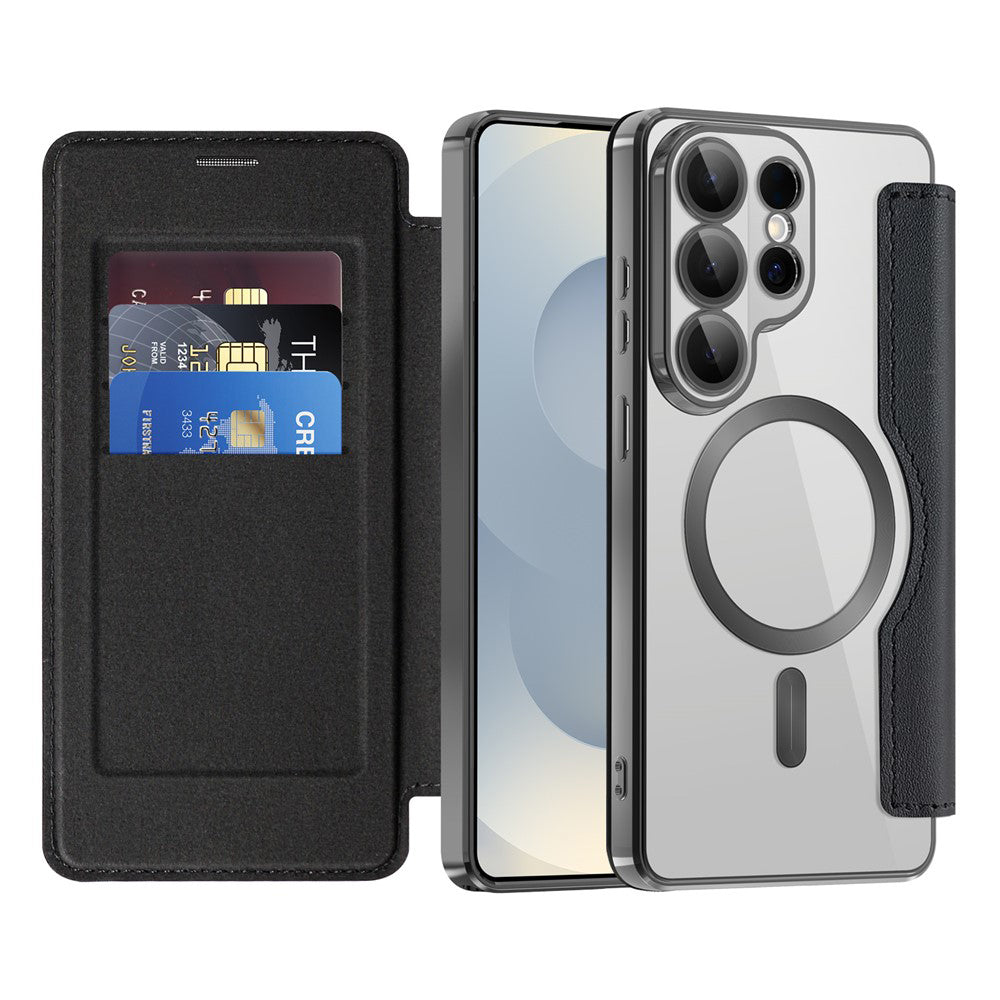 MagSafe Case for Samsung Galaxy S26 Ultra S948, Techsuit, SmartMag Book, Black